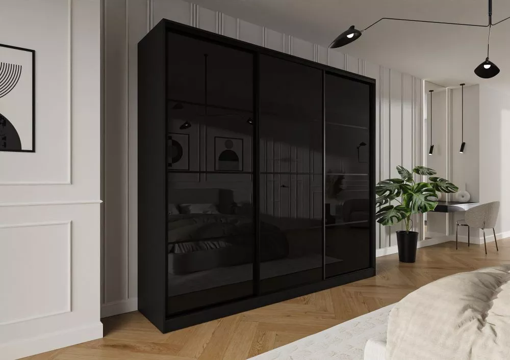 Skapis Trend 3 · Melns · 250 × 60 × 245 cm