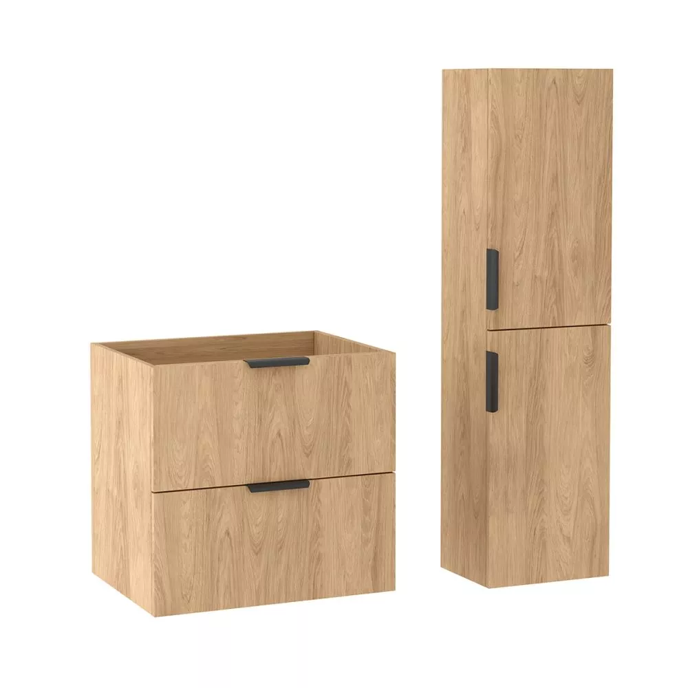 Vannas istabas komplekts Luna 60 Set · Ozols hikora · 130 × 45.8 cm