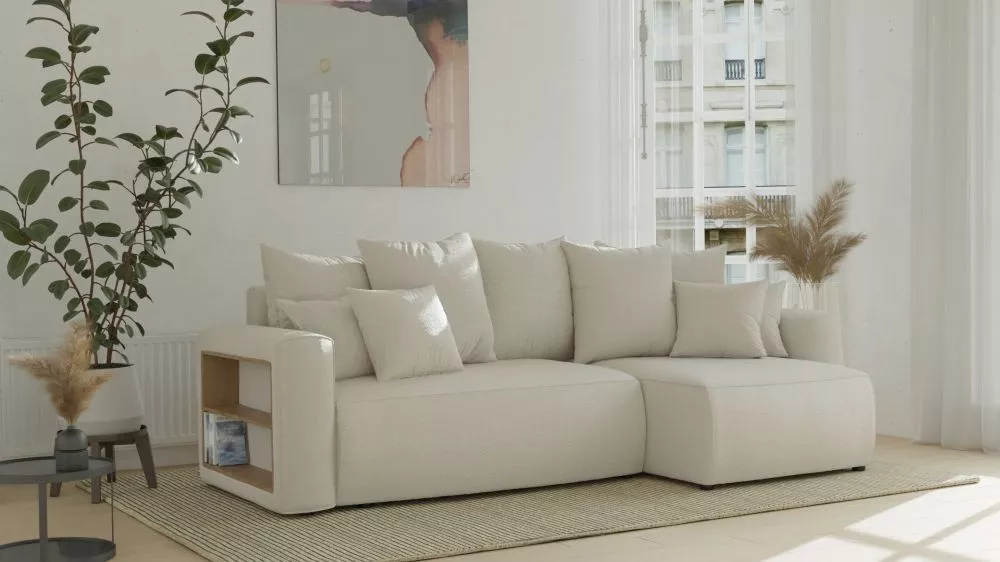 Dīvāns Solero L Standard · Bēši brūns · 142 × 238 × 73 cm