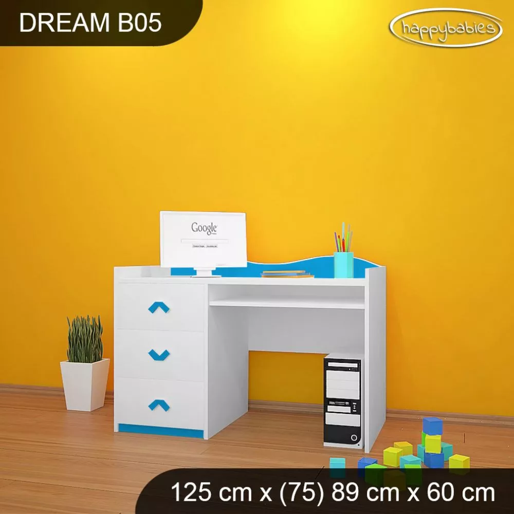 Bērnu rakstāmgalds Dream B05 Maksimālais augstums: 89 cm, · 125 × 75 × 60 cm