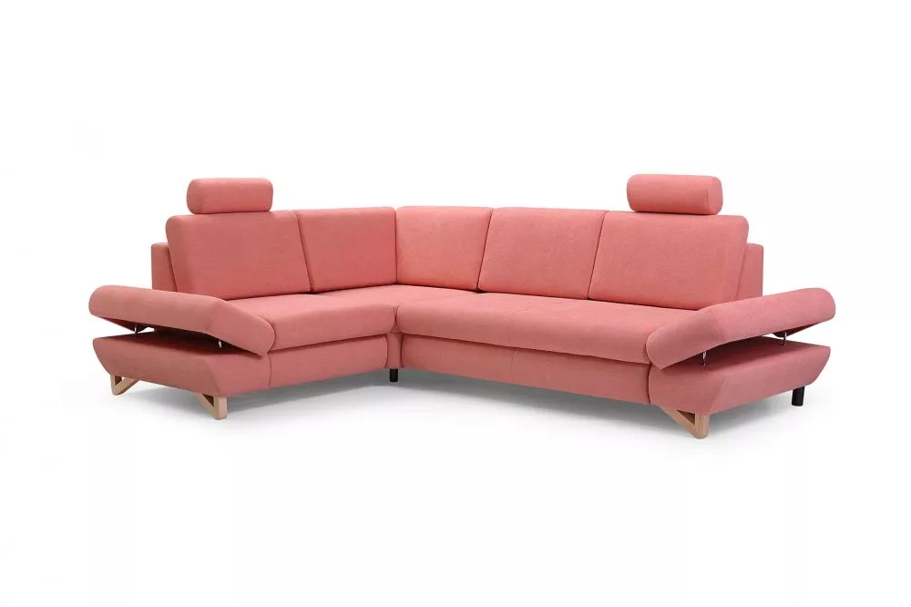 Dīvāns Avesta 2 Corner standard · Rozā · 199 × 272 × 82 cm