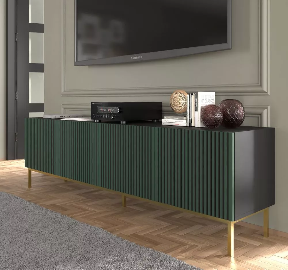 TV tumba Ravenna F Gold Frame RTV 4D · 199.6 × 41.8 × 57.8 cm