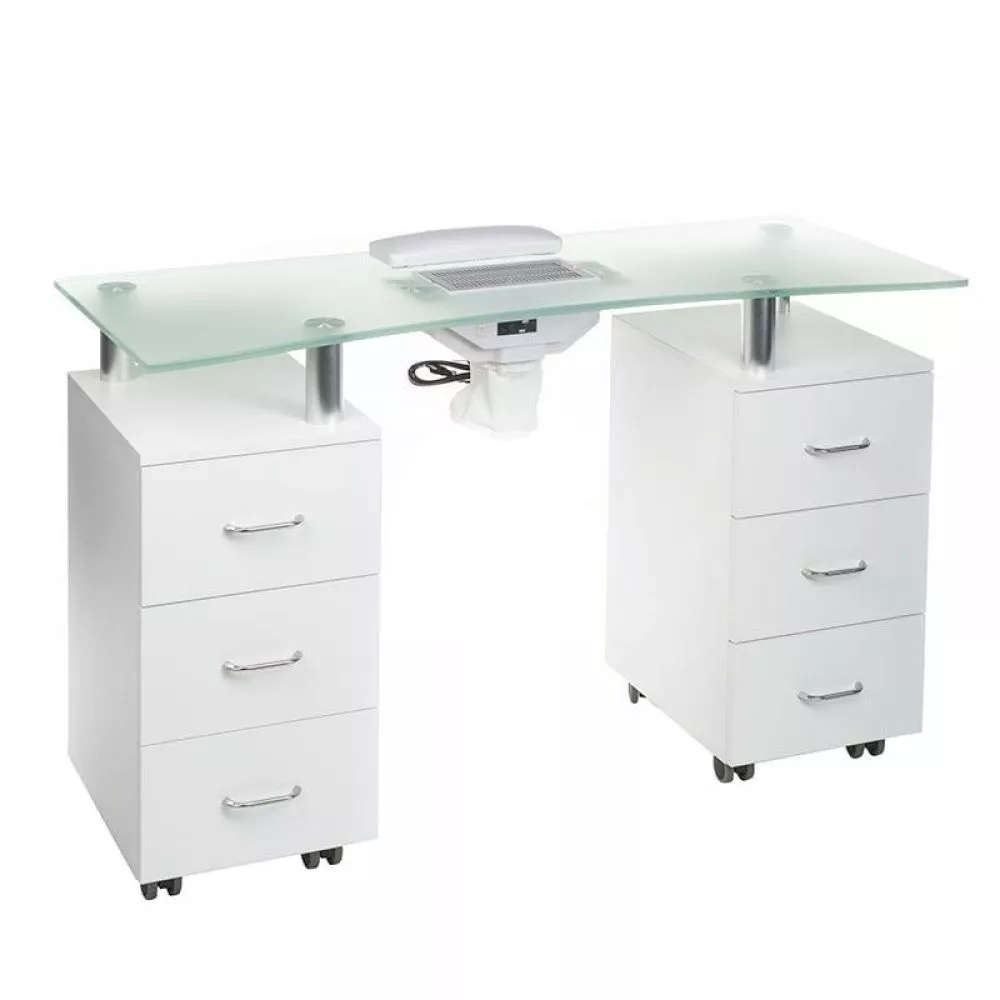 Kosmētikas galds BD-3425-1+P · Balts · 121 × 75 × 48 cm