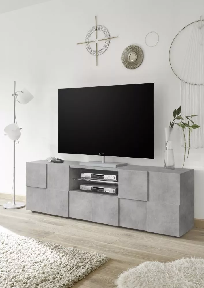 TV tumba Dama 02 · Betons · 181 × 43 × 57 cm