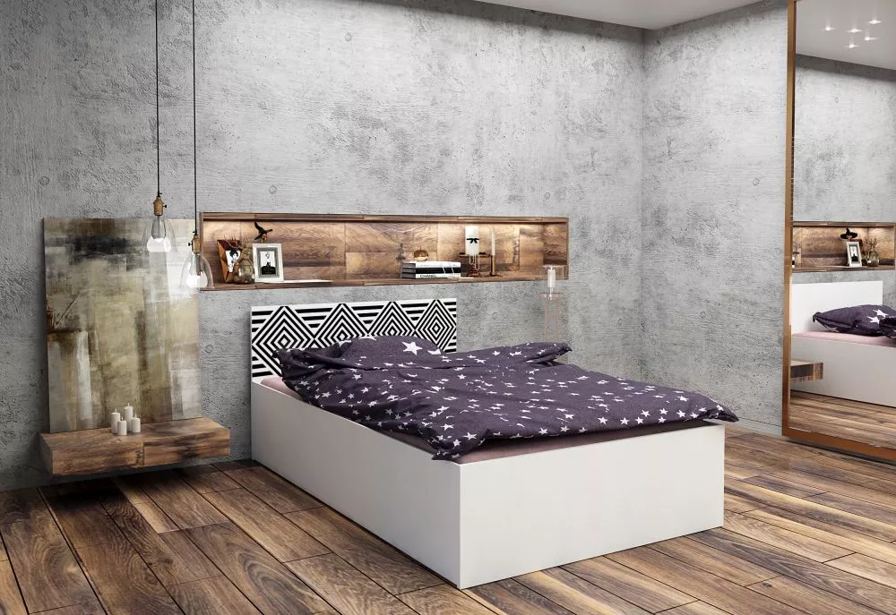 Gulta Prestige Open 19 ar stelāžu Guļamvietas platums: 160 cm, Korpusa krāsa: balts, Guļamvietas garums: 200 cm, · 165 ×
