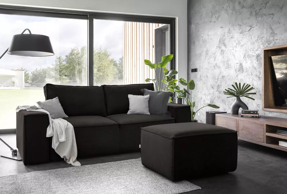 Dīvāns Silla 3S Premium Standard · Tumši brūns · 104 × 260 × 96 cm