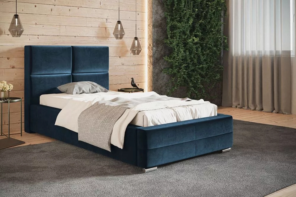Gulta Bed 3 standard ar stelāžu Guļamvietas platums: 90 cm, Guļamvietas garums: 200 cm, stelāžas tips: koka, · Zils · 11