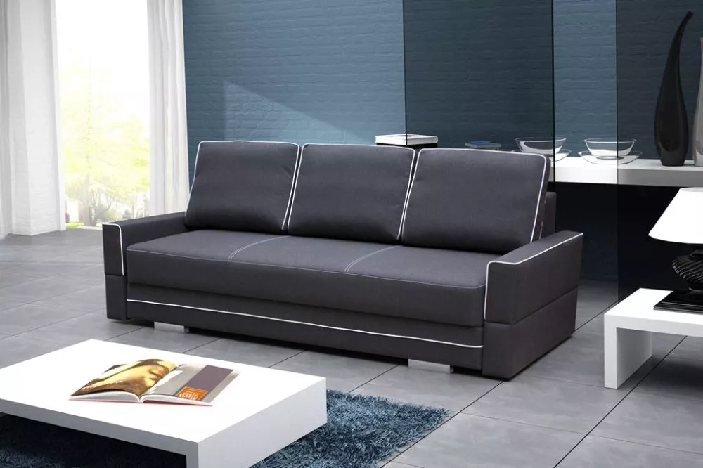 Dīvāns Samanta B Standard · Melns + balts · 103 × 230 × 94 cm