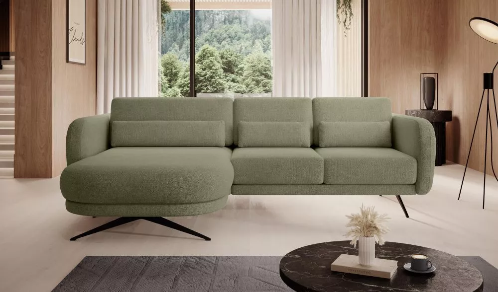 Dīvāns Ilusio Mini Standard · Olīvu · 177 × 260 × 83 cm