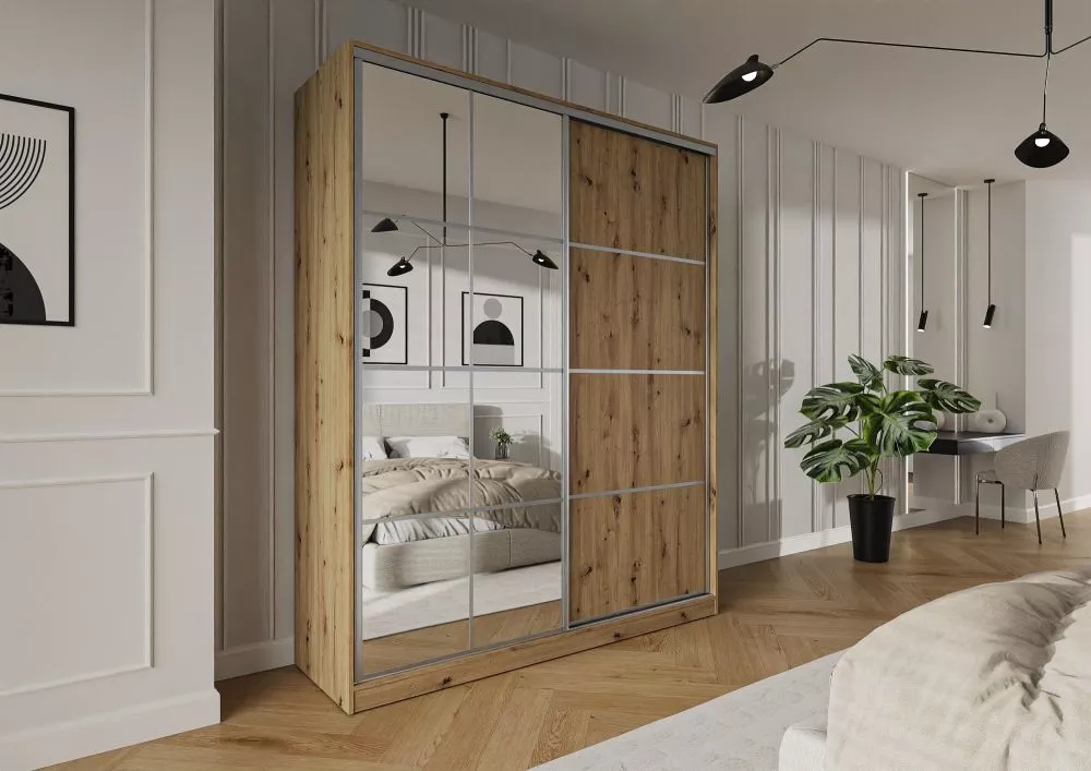 Skapis Trend 10 · Ozols artisan · 180 × 60 × 245 cm