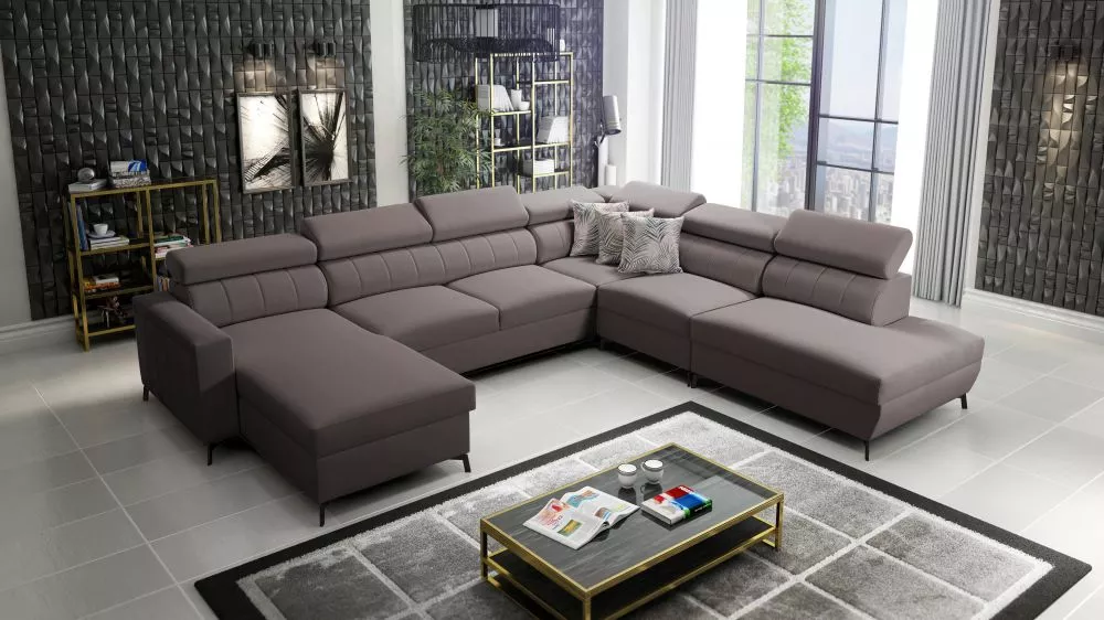Dīvāns Baltico 9 Premium Standard · Brūns · 302 × 351 × 83 cm