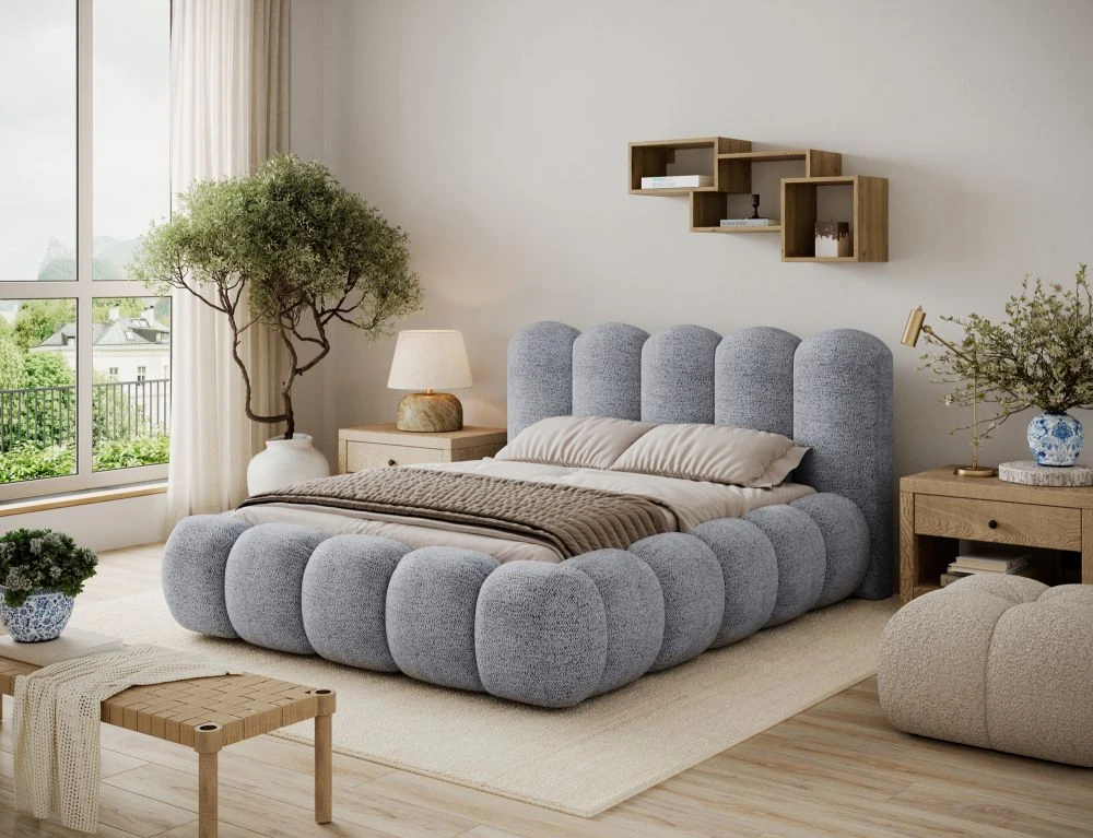 Gulta Oloroso Standard ar stelāžu Guļamvietas platums: 180 cm, Guļamvietas garums: 200 cm, stelāžas tips: metāla, · Pelē
