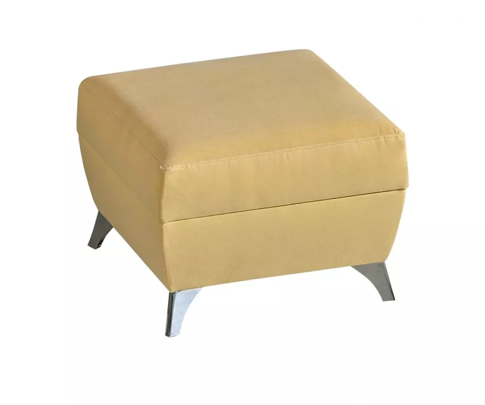 Pufs Primo Pouf standard Auduma numurs: Uttario Velvet 2958, · Dzeltens · 61 × 48 × 61 cm