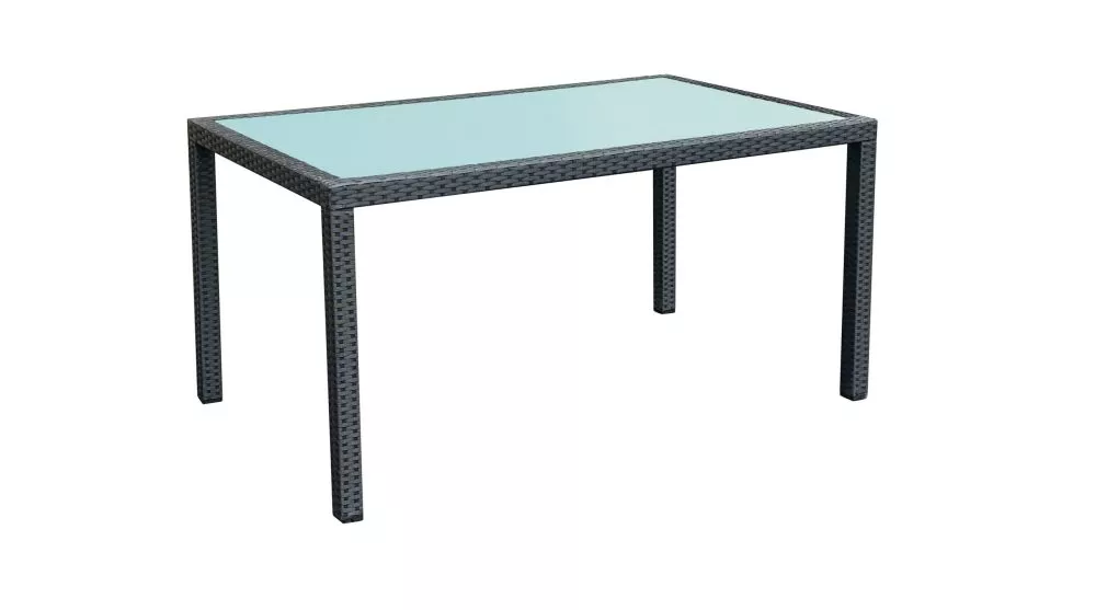 Dārza galds Bello Giardino 150x90 · Melns · 90 × 150 × 74 cm