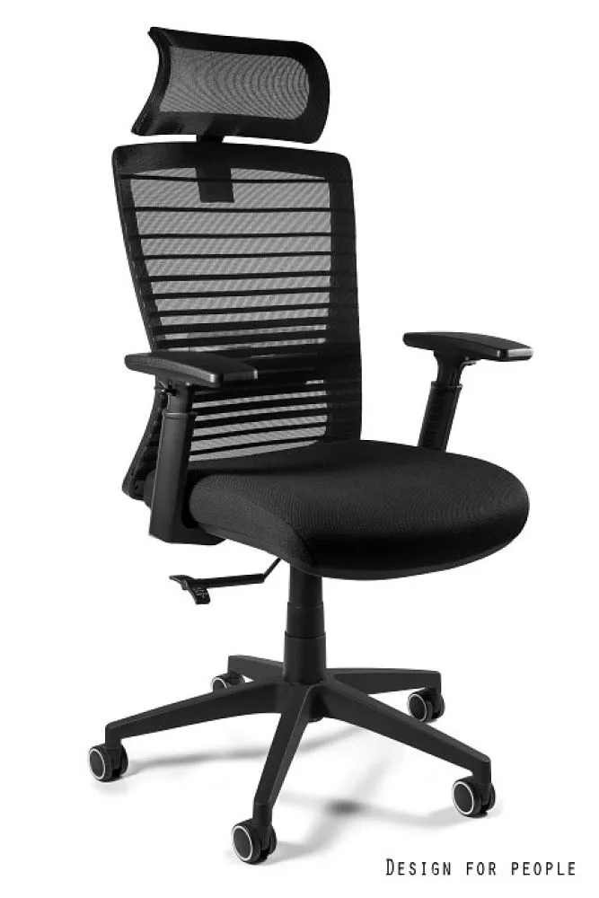Datorkrēsls Exeter Sēdvietas platums: 48 cm, · Melns · 68 × 53 × 113 cm