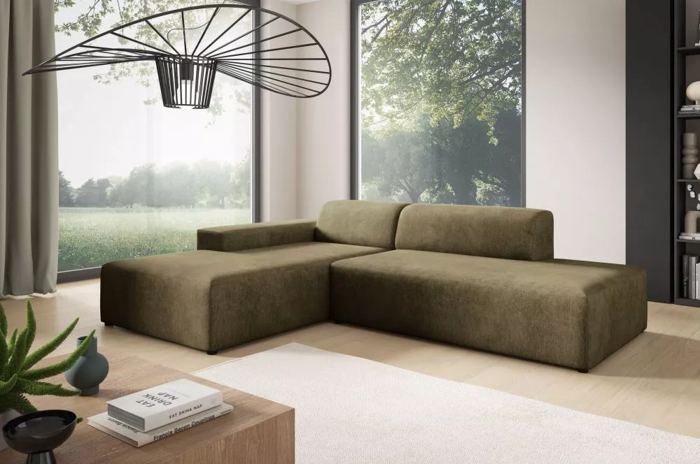 Dīvāns Modullo L Long Premium Standard · Tumši brūns · 190 × 266 × 70 cm