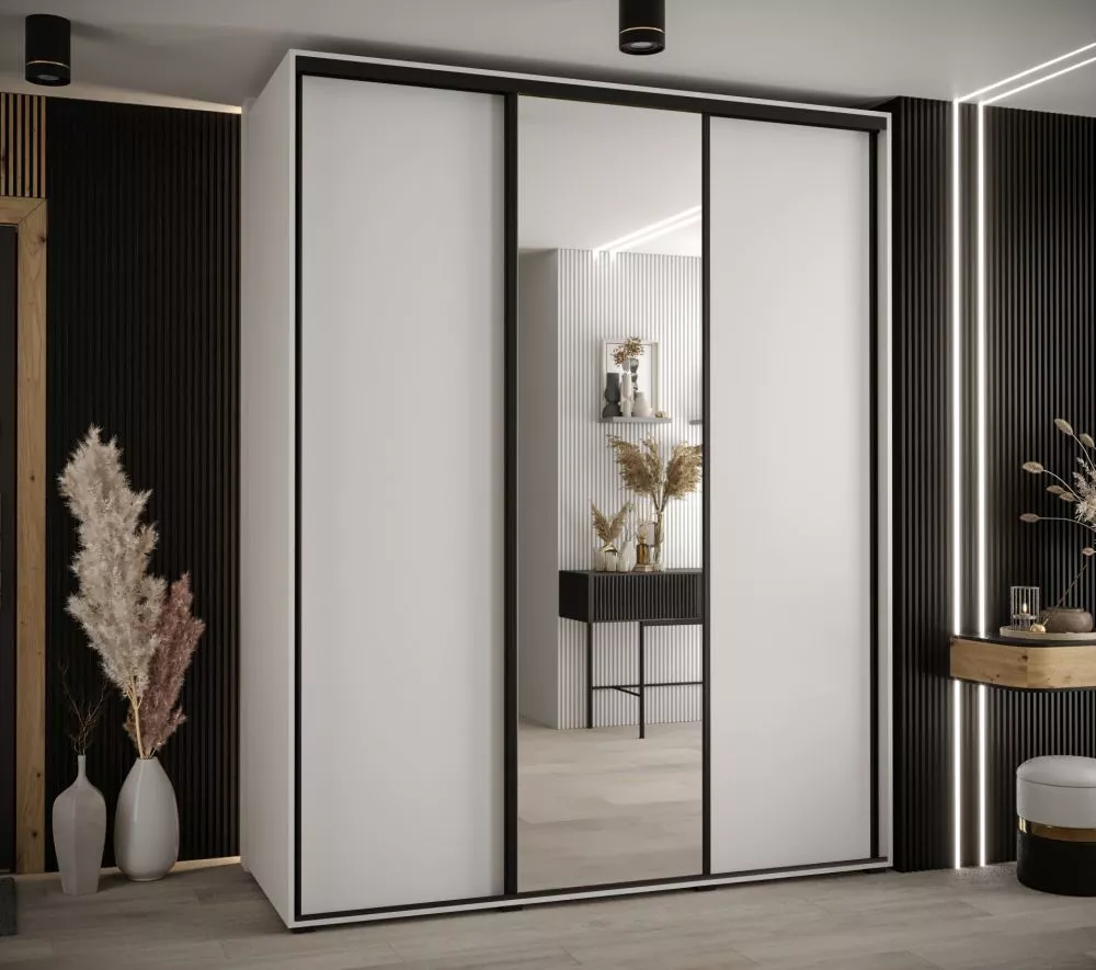 Skapis Cannes 3 · Balts · 190 × 60 × 205.2 cm
