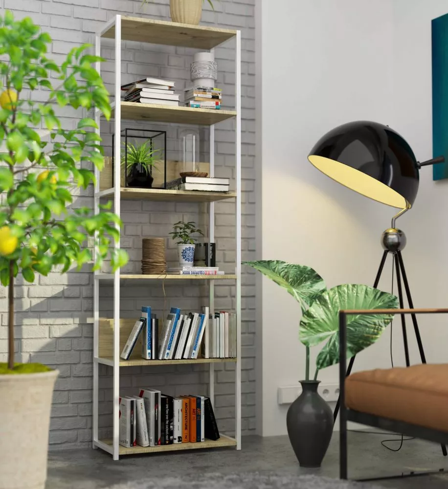 Plaukts Loft White · Ozols artisan · 60 × 192 × 32 cm