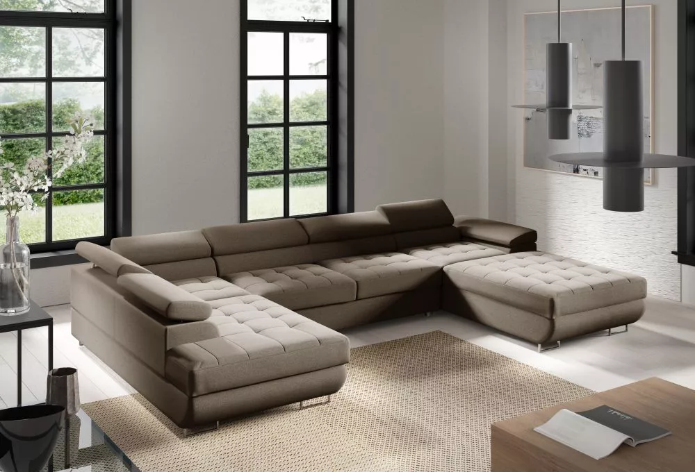 Dīvāns Corner Benjamin 275 U standard · Brūns · 203 × 347 × 90 cm