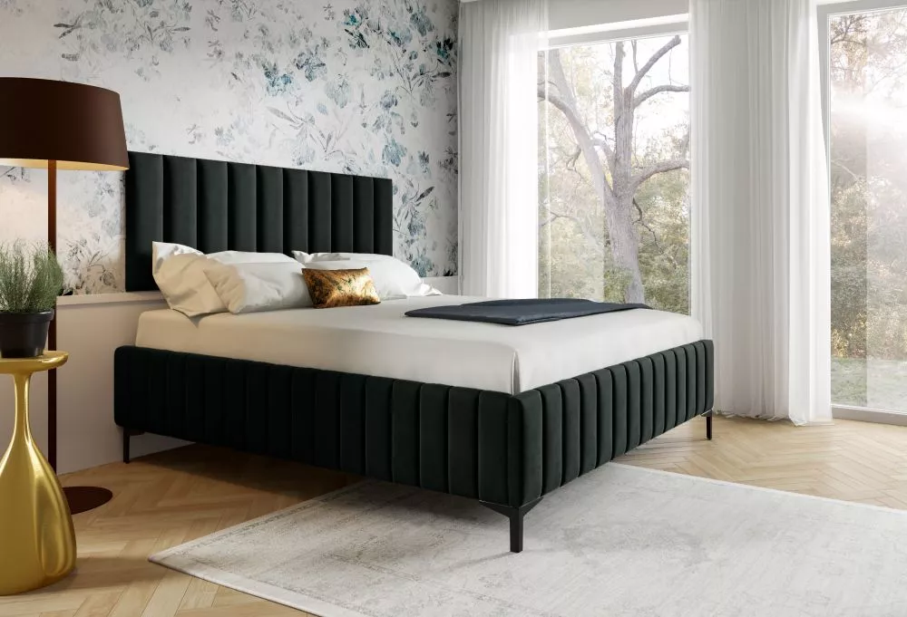 Gulta PK26 ar stelāžu Guļamvietas platums: 120 cm, Guļamvietas garums: 200 cm, stelāžas tips: metāla, · Tumši zaļš · 130