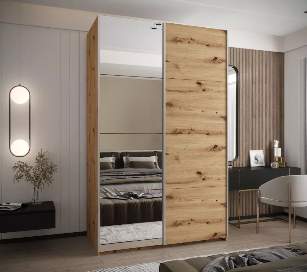 Skapis Lux 3 · Ozols artisan · 150 × 61 × 245.5 cm