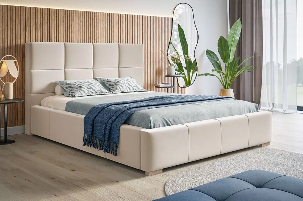 Gulta Bed 7 standard ar stelāžu Guļamvietas platums: 120 cm, Guļamvietas garums: 200 cm, stelāžas tips: koka, · Bēšs · 1