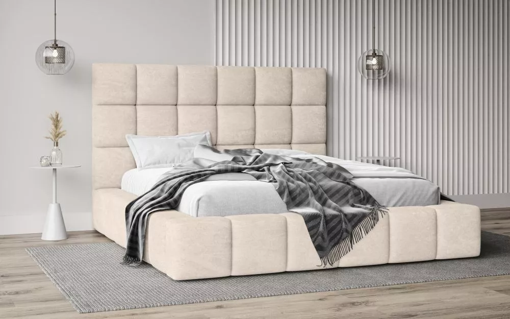 Gulta Ozan Standard ar stelāžu Guļamvietas platums: 160 cm, Guļamvietas garums: 200 cm, stelāžas tips: metāla, · Gaiši b