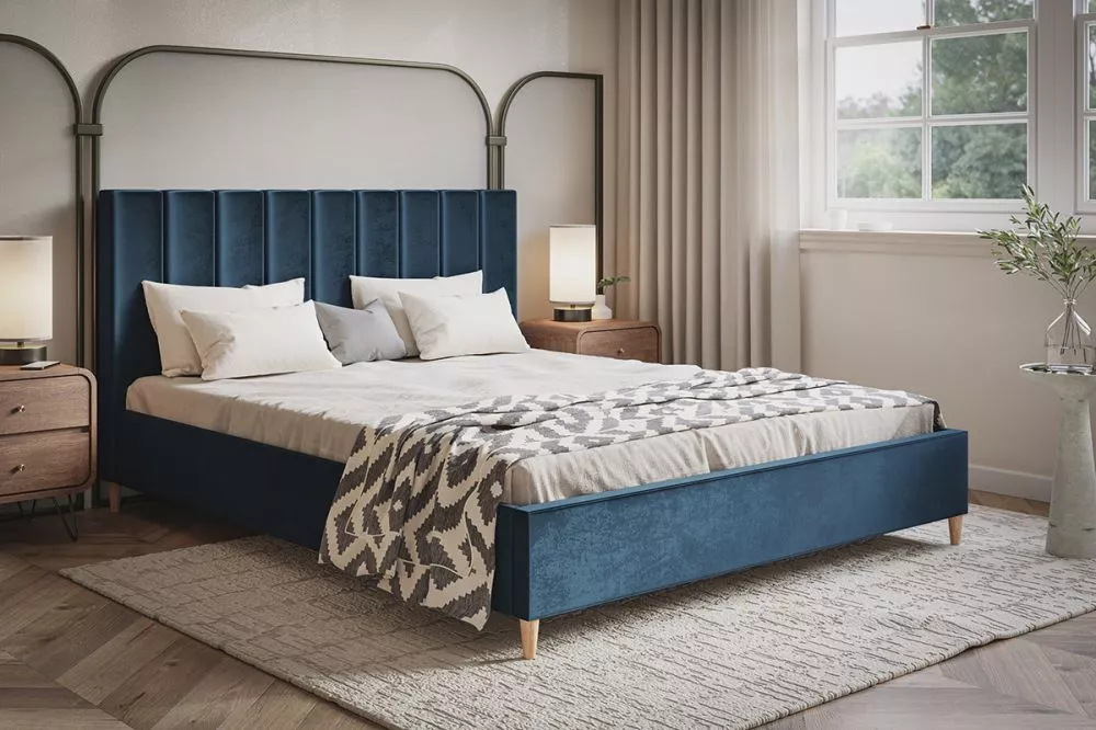 Gulta Lux 2 standard ar stelāžu Guļamvietas platums: 120 cm, Guļamvietas garums: 200 cm, stelāžas tips: koka, · Zila · 1