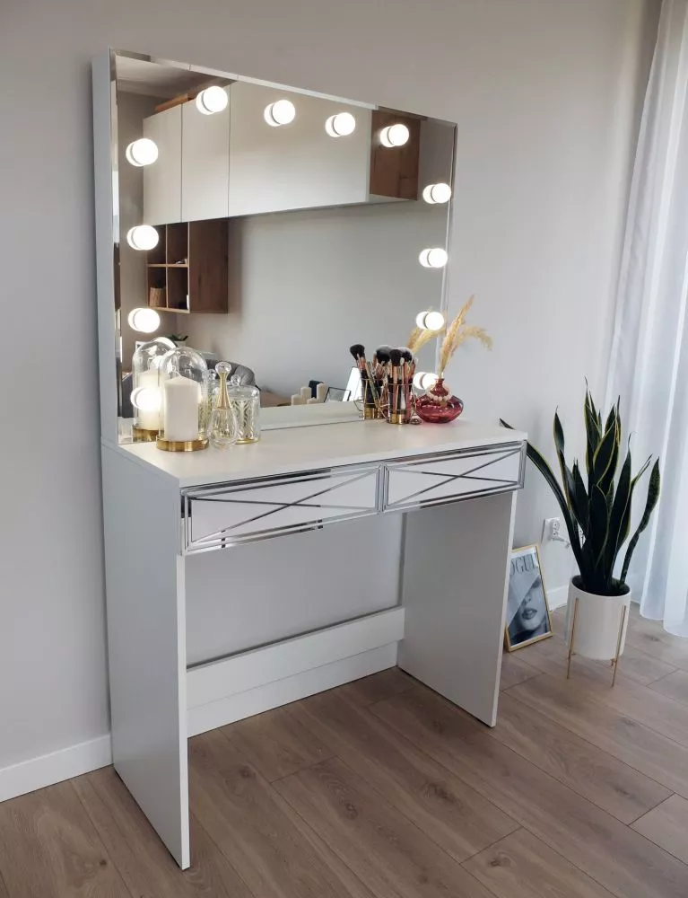 Kosmētikas galds Classic 1 Deco ar LED · 90 × 155 × 40 cm