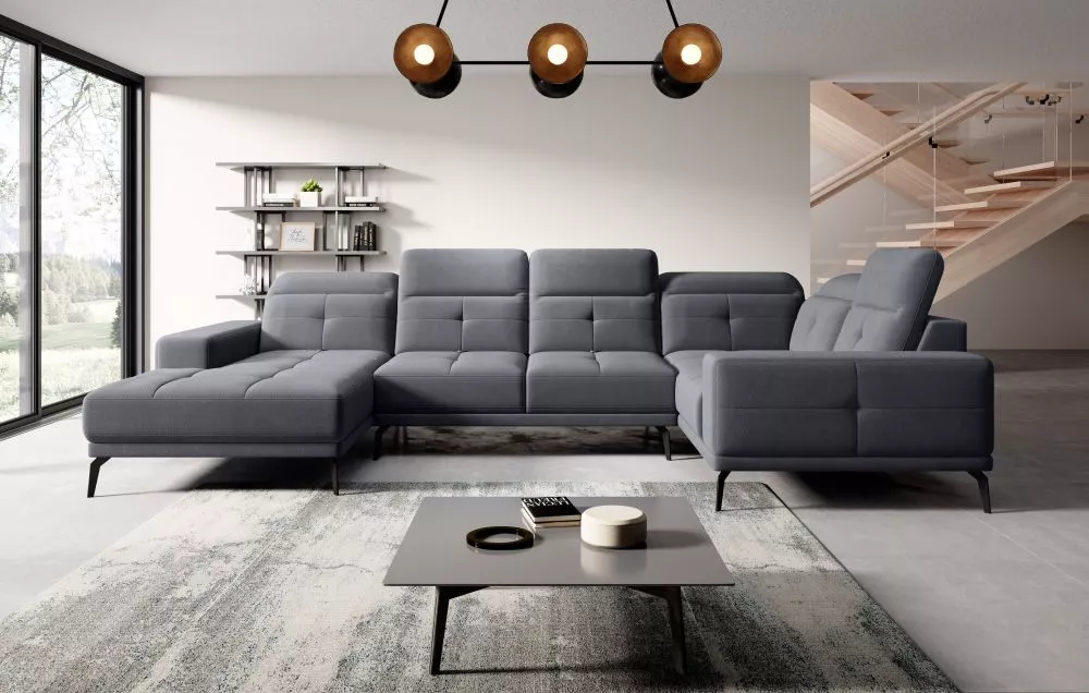 Dīvāns Neviro Premium standard · Antracīts · 201 × 350 × 57 cm