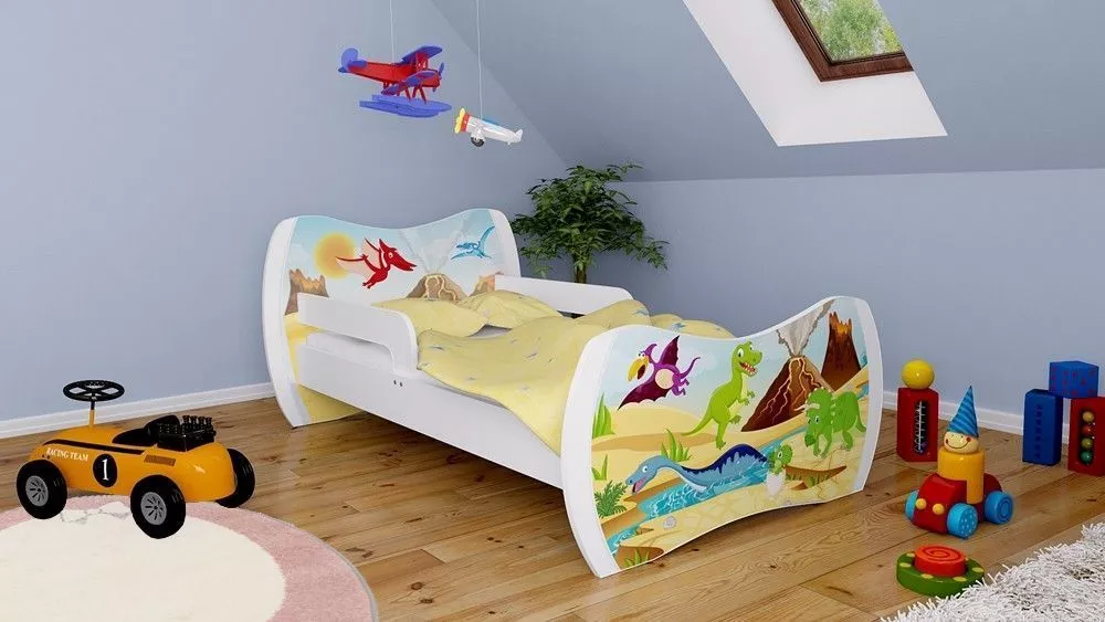 Bērnu gulta Dream L05 180x90 DM29 ar stelāžu Guļamvietas platums: 90 cm, Guļamvietas garums: 180 cm, · 114 × 184 × 71 cm