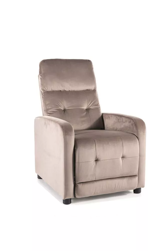 Mīksts krēsls Otus Velvet Sēdvietas dziļums: 53 cm, Maksimālais dziļums: 144 cm, · Tumši bēšs · 66 × 92 × 100 cm