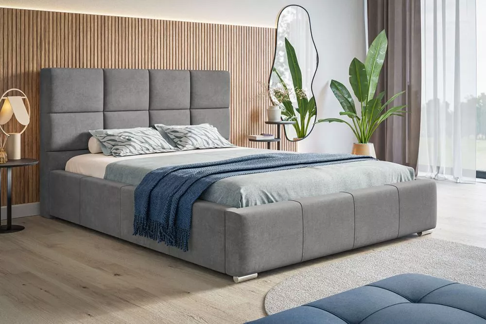Gulta Bed 7 standard ar stelāžu Guļamvietas platums: 140 cm, Guļamvietas garums: 200 cm, stelāžas tips: koka, · Gaiši pe