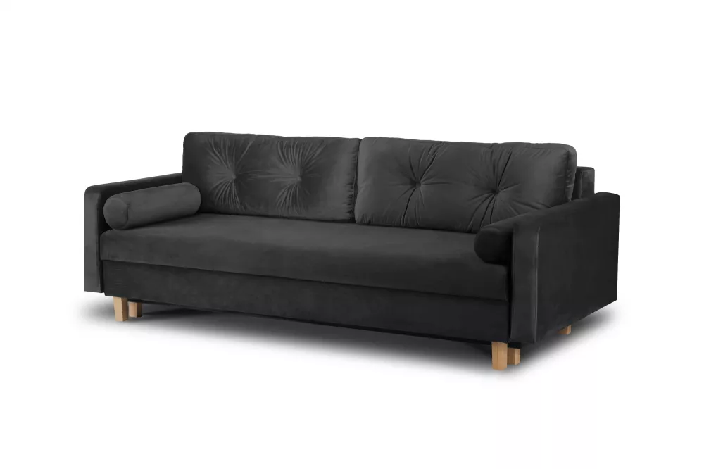Dīvāns Eriso 3S Standard · Grafīts · 100 × 230 × 80 cm