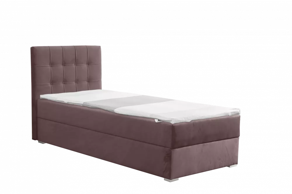 Gulta Vario 90x200 Boxspring Standard Guļamvietas platums: 90 cm, Guļamvietas garums: 200 cm, · Tumši rozā · 91 × 207 × 