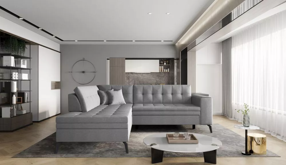Dīvāns Lanvin Standard · Gaiši pelēks · 210 × 260 × 93 cm