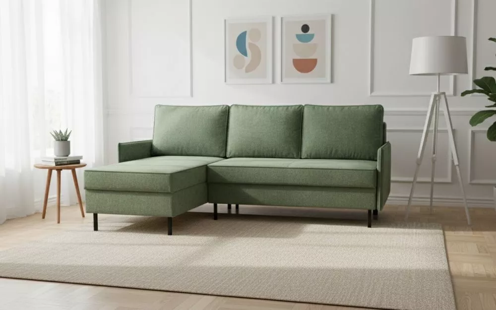 Dīvāns Nelly Corner Standard · Zaļš · 151 × 217 × 94 cm