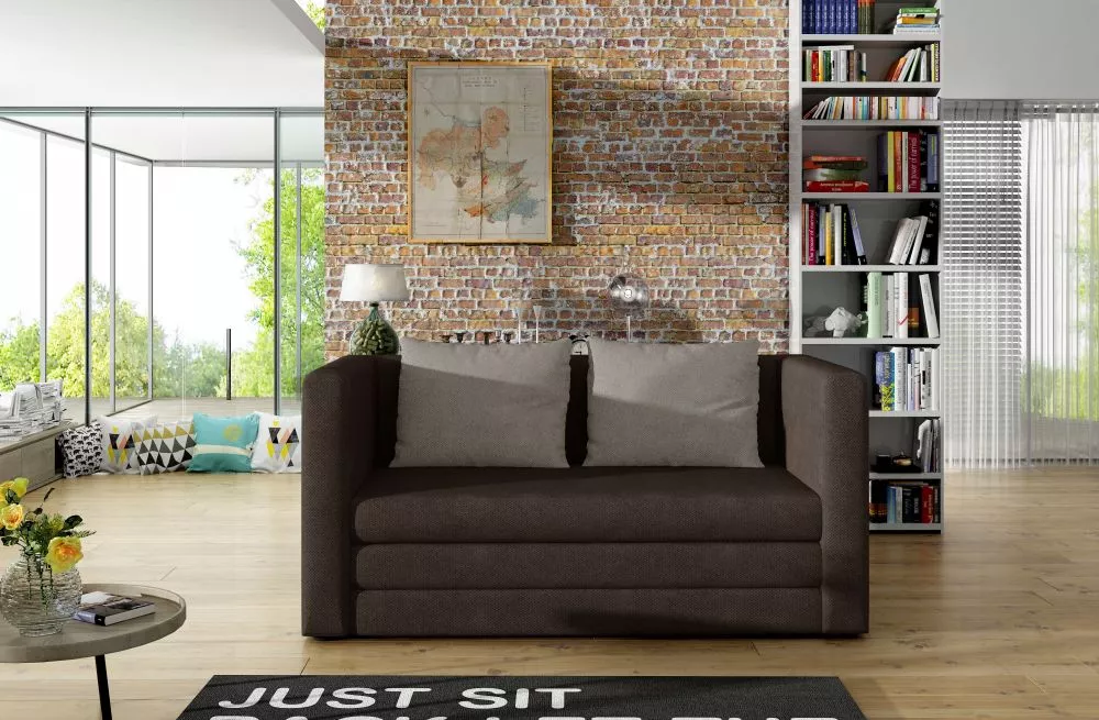 Dīvāns Neva Classic standard · Brūns + kapučīno · 70 × 132 × 65 cm