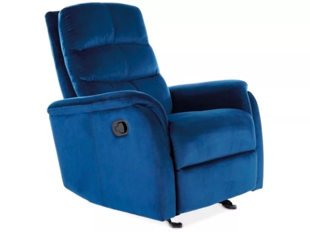 Mīksts krēsls Jowisz Velvet · Zils · 78 × 160 × 55 × 102 cm