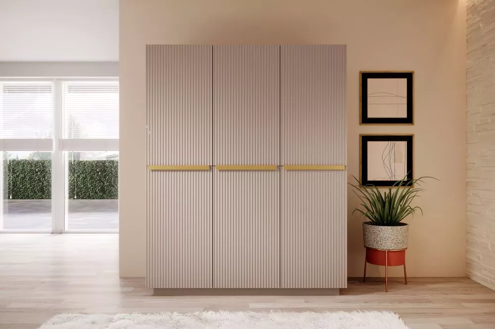 Skapis Nicole SZ150 3D Gold C · Rozā · 150 × 62 × 207 cm