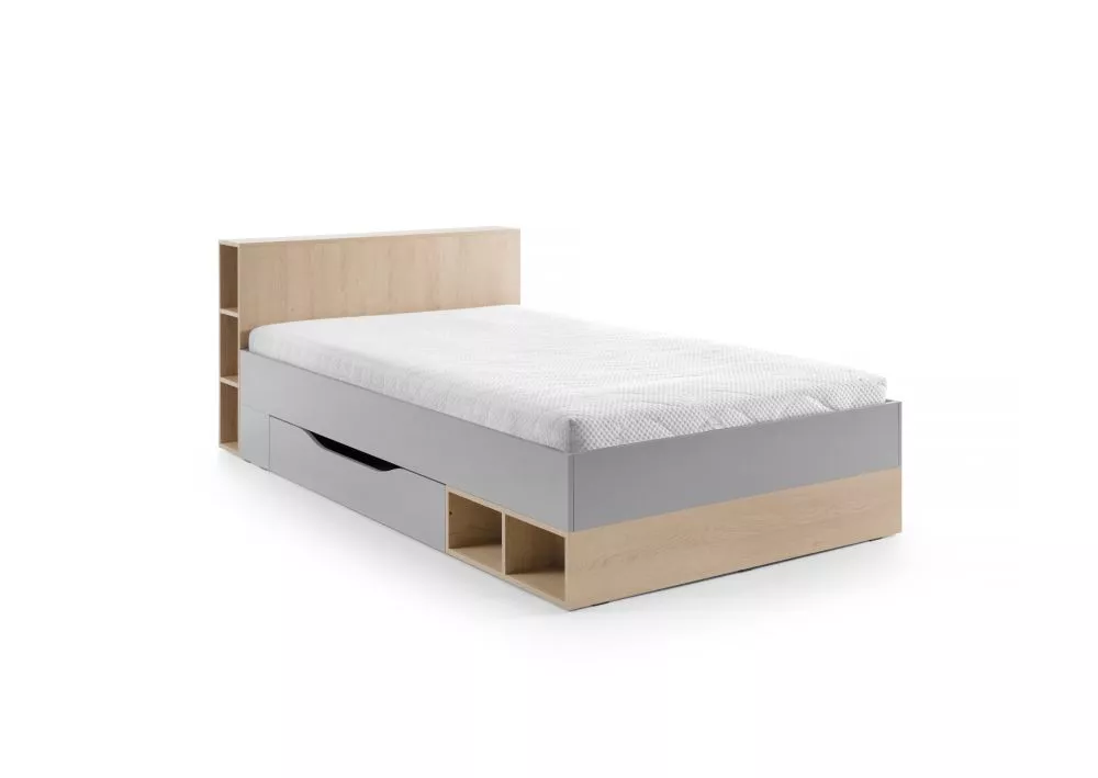 Gulta Oro OR06 ar stelāžām Guļamvietas platums: 120 cm, Korpusa krāsa: pelēks, Guļamvietas garums: 200 cm, stelāžas tips