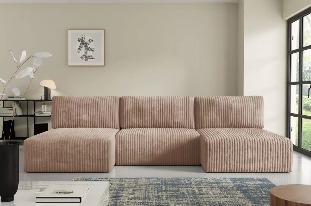 Dīvāns Bergamo U Tilia standard · Bēšs · 149 × 304 × 70 cm