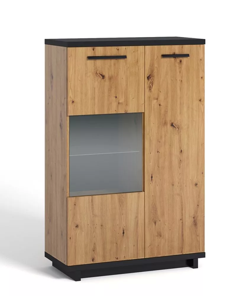 Sekcija Ines W90 ar LED Korpusa krāsa: ozols artisan, · 90 × 40 × 140 cm