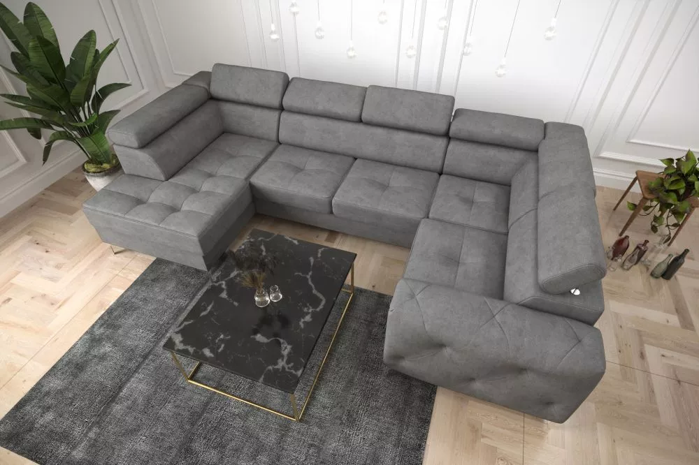 Dīvāns Orion Max 2 standard · Tumši pelēks · 185 × 350 × 78 cm