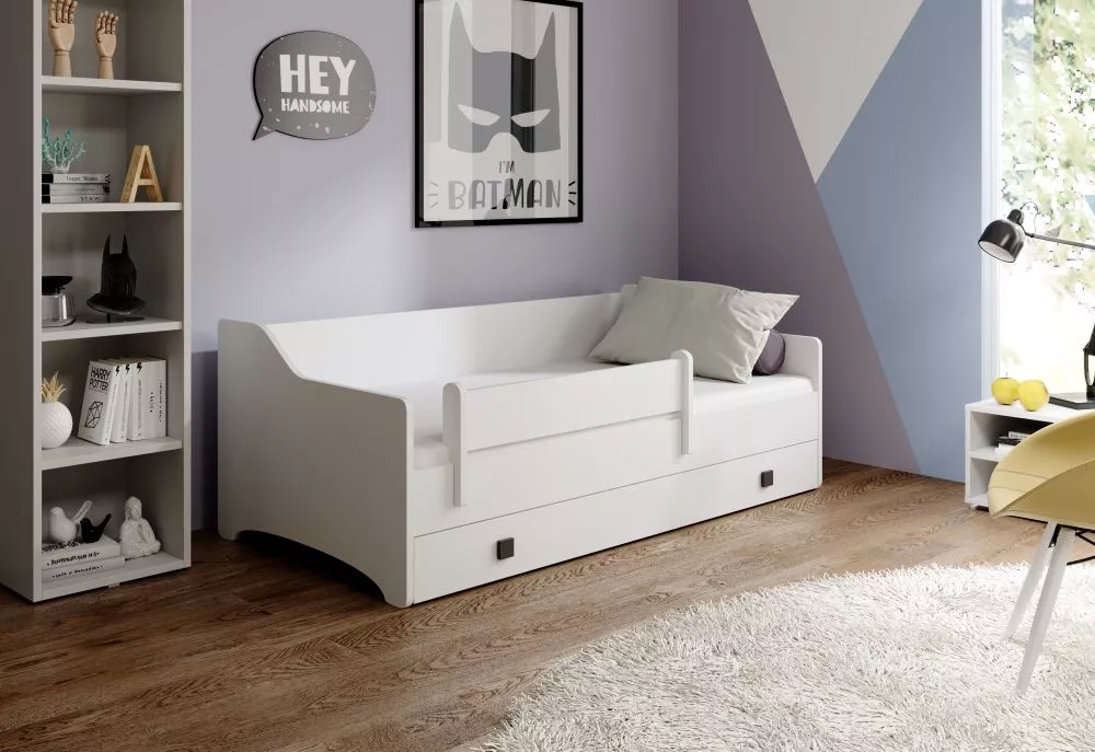Bērnu gulta Naomi ar stelāžu Guļamvietas platums: 80 cm, Guļamvietas garums: 160 cm, · 85 × 164 × 60 cm