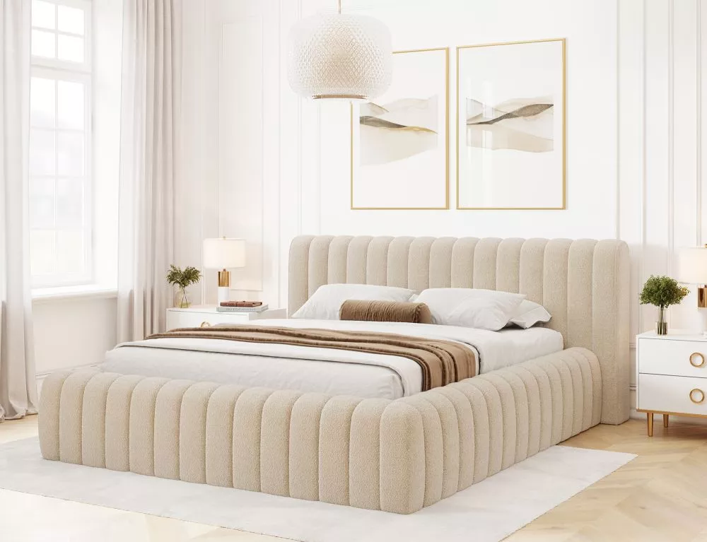 Gulta Carilla Standard ar stelāžu Guļamvietas platums: 140 cm, Guļamvietas garums: 200 cm, stelāžas tips: metāla, · Gaiš