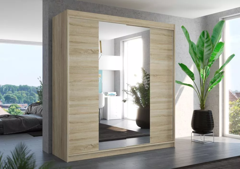 Skapis Perqs · Ozols sonoma · 200 × 58 × 215 cm
