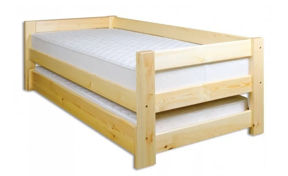 Gulta LK 134 ar stelāžam Kājiņu izmērs: 5x10 cm, Guļamvietas platums: 90 cm, Guļamvietas garums: 200 cm, stelāžas tips: 