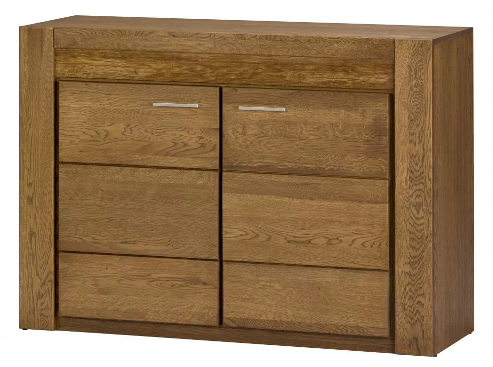 Kumode Velvet 44 ar LED · Ozols rustikal · 125 × 42 × 88 cm