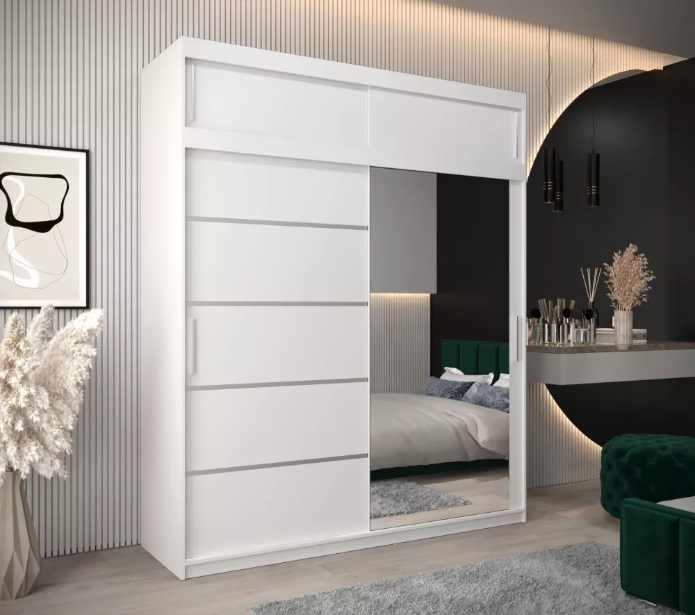Skapis Verona 2 Premium · Balts · 200 × 62 × 240 cm